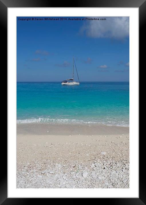  Sailing in the Blue Framed Mounted Print by Darren Whitehead