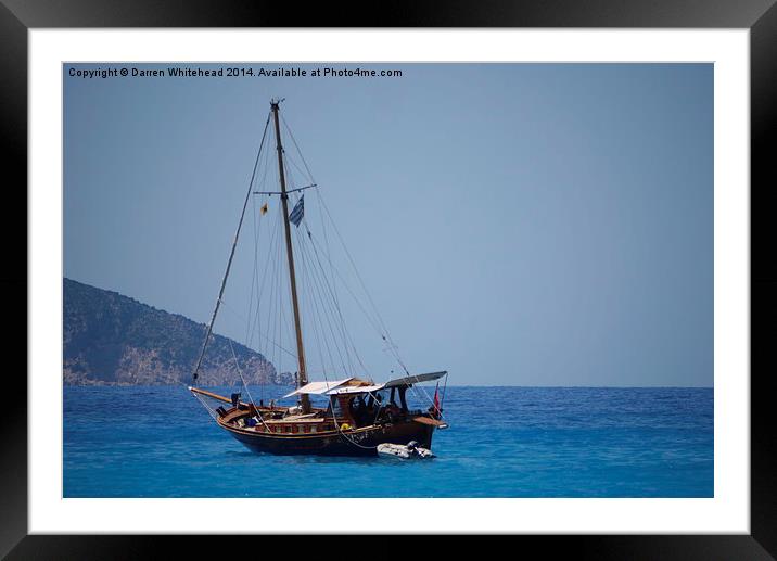  Greek Pleasure Cruise Framed Mounted Print by Darren Whitehead