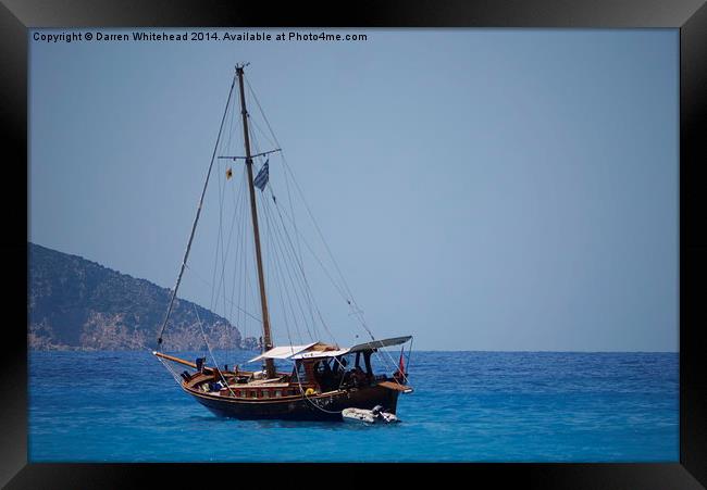  Greek Pleasure Cruise Framed Print by Darren Whitehead