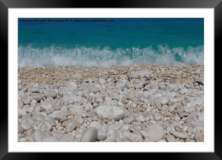  Pebble Splashed Framed Mounted Print by Darren Whitehead