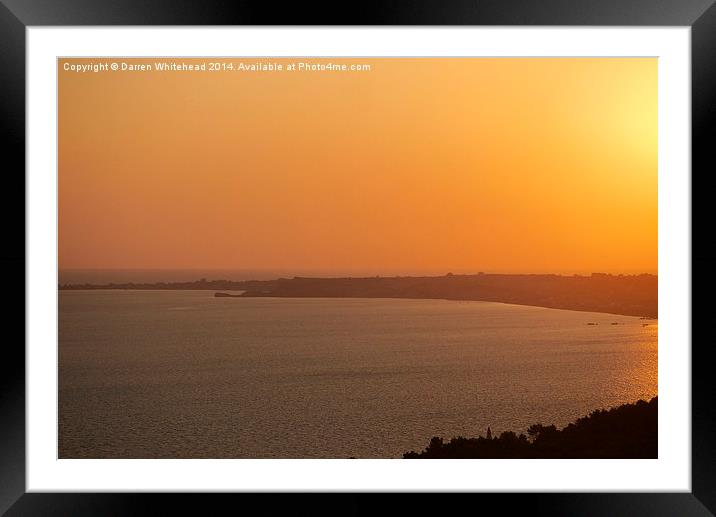  Hazy Sunset Framed Mounted Print by Darren Whitehead