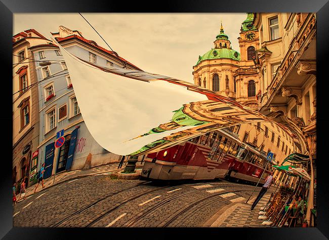  Turn the Page of Past Day. Prague Streets  Framed Print by Jenny Rainbow