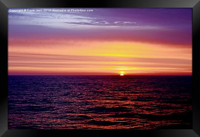  North Sea sunset Framed Print by Frank Irwin