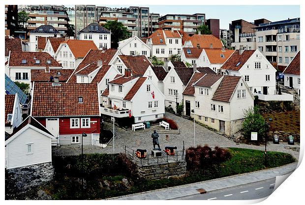 Ttimber 'protected' houses in stavanger, Norway Print by Frank Irwin