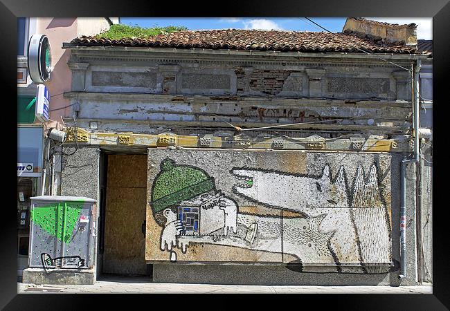 Graffiti in Veliko Tarnovo  Framed Print by Tony Murtagh