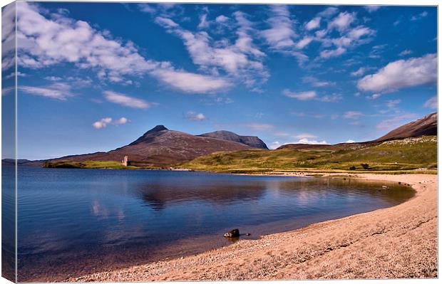  Loch Assynt View Canvas Print by Jacqi Elmslie