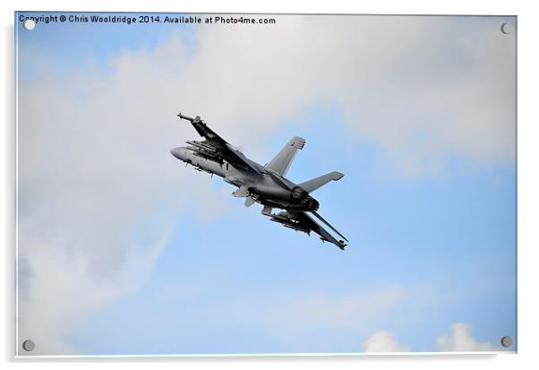  F18 Hornet Acrylic by Chris Wooldridge