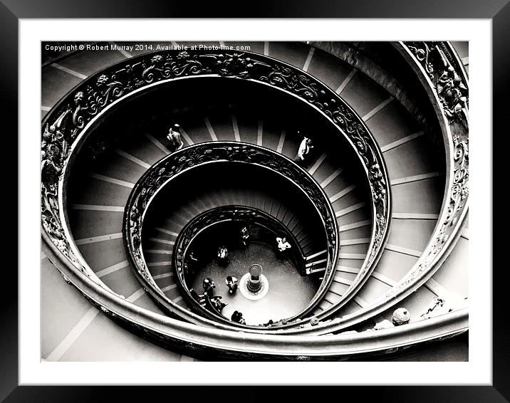  Downward Spiral Framed Mounted Print by Robert Murray