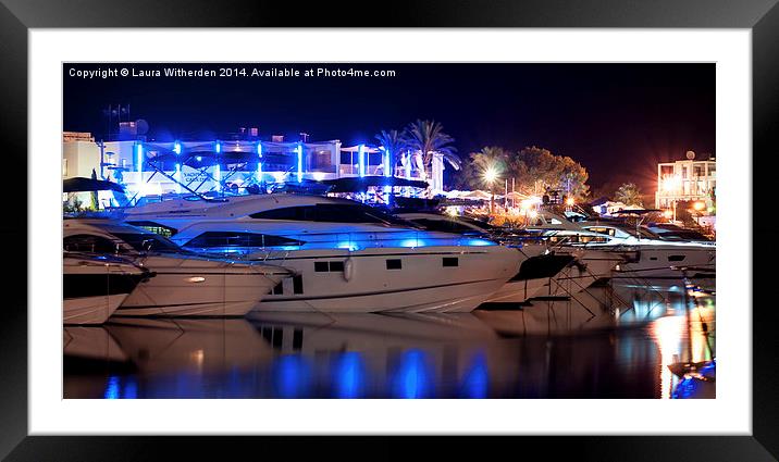  Midnight Marina Framed Mounted Print by Laura Witherden