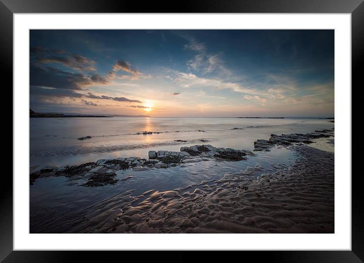 Kilve Beach at Sunset Framed Mounted Print by Bob Small