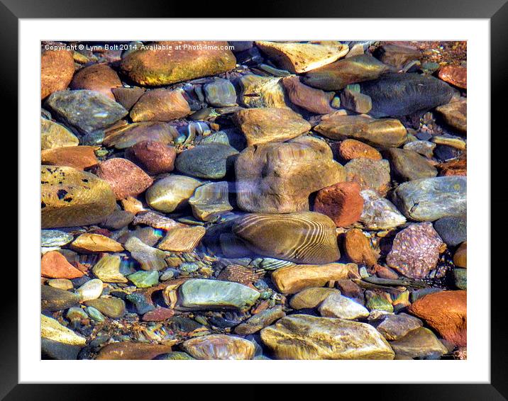  Ripples on the Pebbles Framed Mounted Print by Lynn Bolt