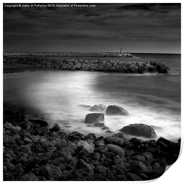 Ethereal long exposure image of the beach Print by Josep M Peñalver