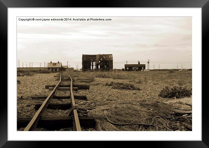  Unused train track and building Framed Mounted Print by cerrie-jayne edmonds