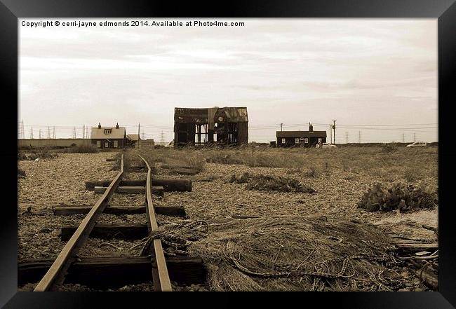  Unused train track and building Framed Print by cerrie-jayne edmonds