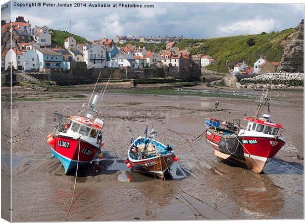 Staithes Harbour 2 Canvas Print by Peter Jordan