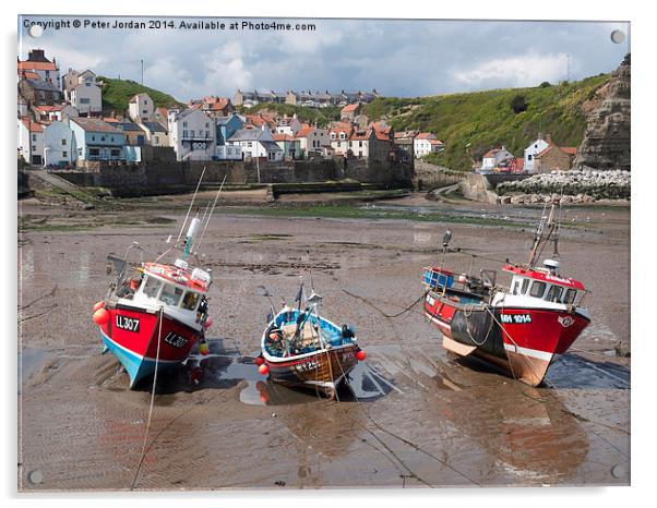 Staithes Harbour 2 Acrylic by Peter Jordan
