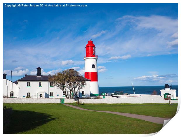  Souter Lighthouse 1 Print by Peter Jordan