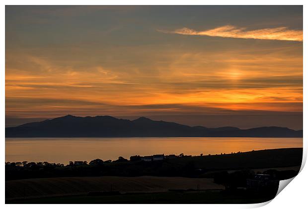  Sunset over Arran Print by Sam Smith