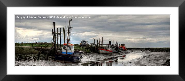  Thornham Harbour Framed Mounted Print by Alan Simpson