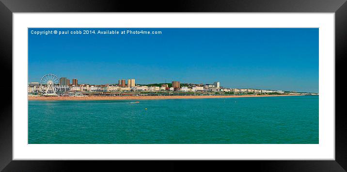 Brighton beach. Framed Mounted Print by paul cobb