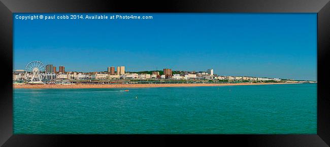 Brighton beach. Framed Print by paul cobb