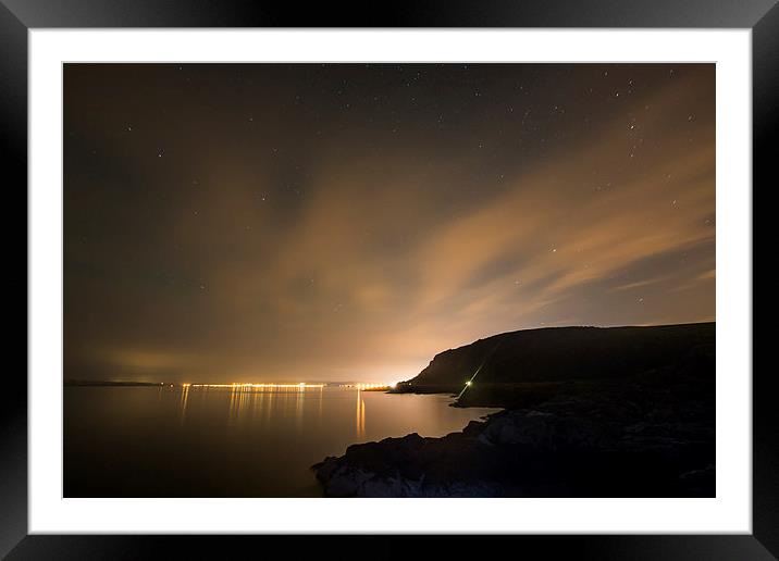  Largs at night Framed Mounted Print by Sam Smith