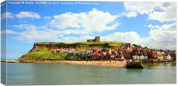  Whitby Canvas Print by Gisela Scheffbuch