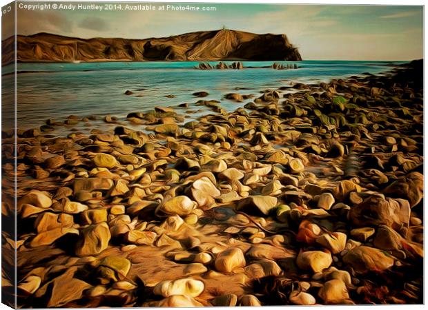  Lulworth Cove  Canvas Print by Andy Huntley