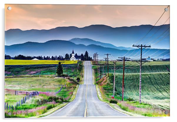  Road to Church Acrylic by Glenn Barclay