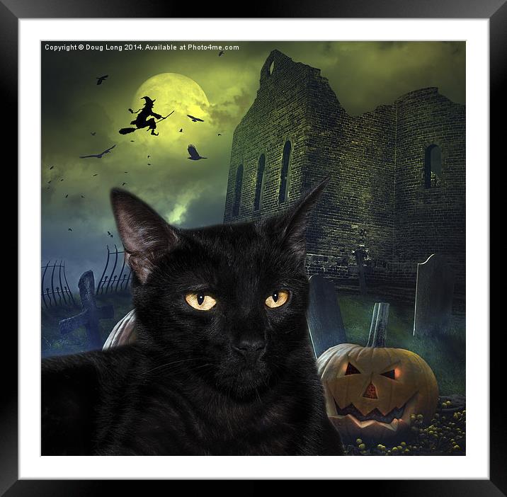 The Witches Cat Framed Mounted Print by Doug Long