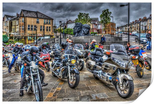 Motorcycle Rally 3 Print by Steve Purnell