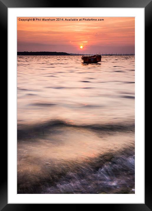  Sunset from the Shore Framed Mounted Print by Phil Wareham