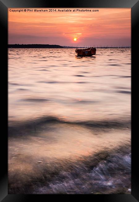  Sunset from the Shore Framed Print by Phil Wareham