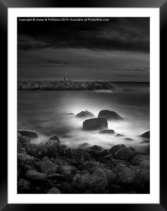 Ethereal long exposure image of the beach Framed Mounted Print by Josep M Peñalver
