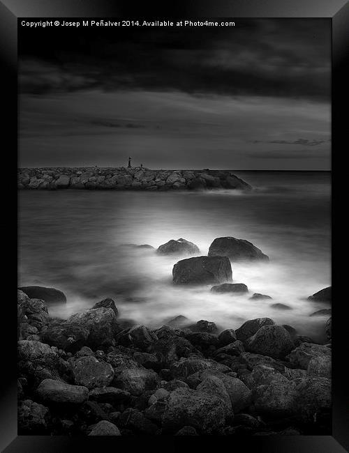 Ethereal long exposure image of the beach Framed Print by Josep M Peñalver