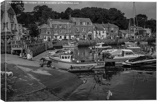  The slip Padstow harbour Canvas Print by mike cooper