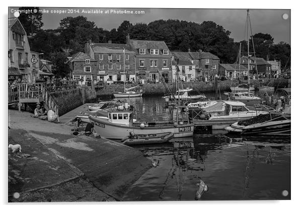  The slip Padstow harbour Acrylic by mike cooper