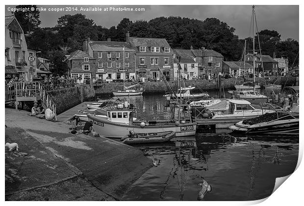  The slip Padstow harbour Print by mike cooper