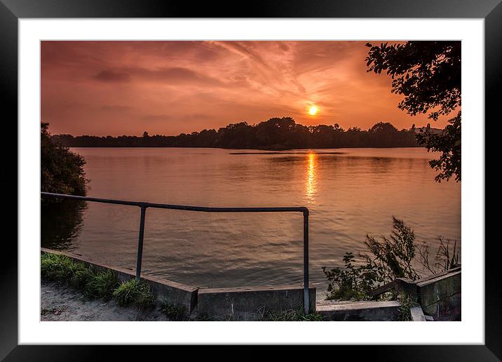  Sunset on the Dam Framed Mounted Print by Peter Stuart