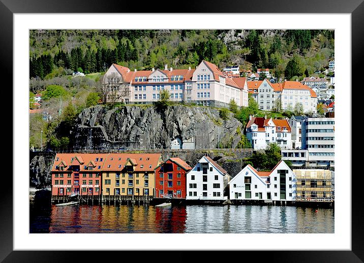 Arriving at Bergen harbour. Framed Mounted Print by Frank Irwin