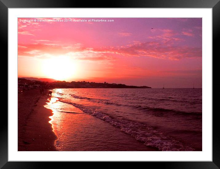  Magenta Sunset Framed Mounted Print by Darren Whitehead