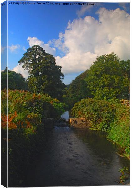  The River Solva at Middle Mill Canvas Print by Barrie Foster