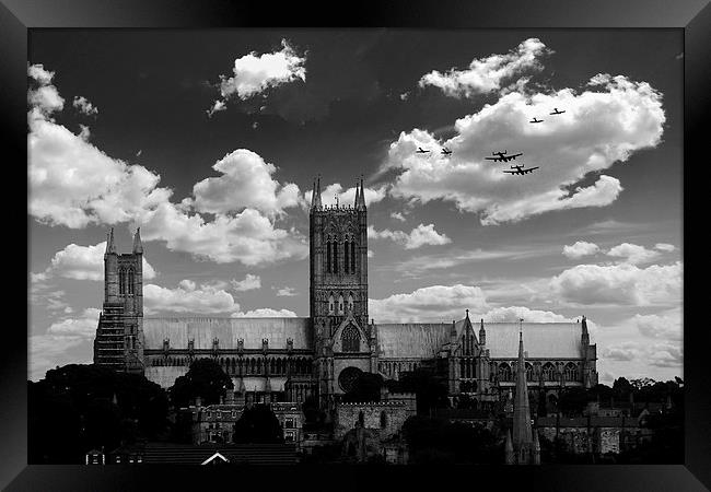  BBMF Escort  - Mono Framed Print by J Biggadike