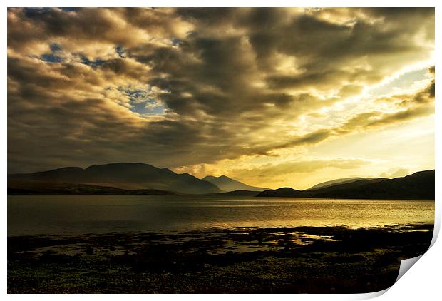  Sunset Over the Kyle of Durness Print by Jacqi Elmslie