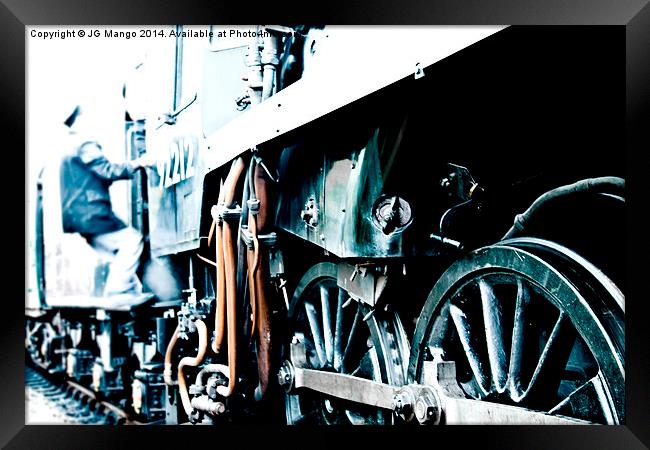  BR Standard Class 9F Steam Train 92212 Framed Print by JG Mango