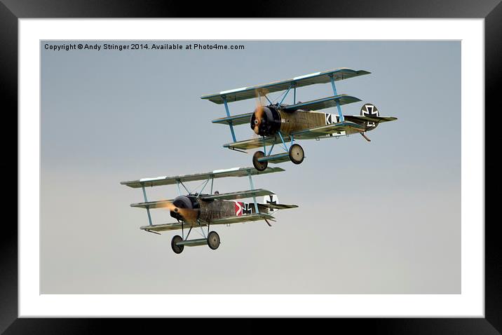  Fokker DrI replica Framed Mounted Print by Andy Stringer