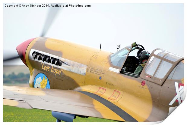  Curtiss Hawk 75 plane Print by Andy Stringer