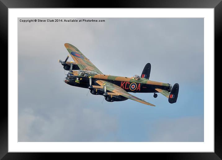 Battle of Britain Memorial Flight Lancaster Framed Mounted Print by Steve H Clark