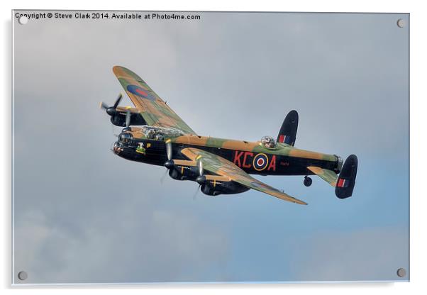 Battle of Britain Memorial Flight Lancaster Acrylic by Steve H Clark