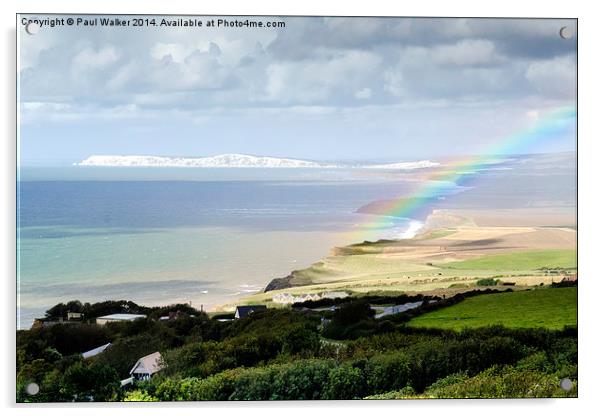 Coastal Rainbow Acrylic by Paul Walker